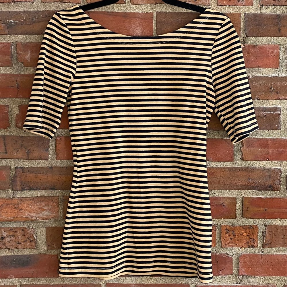 Banana Republic Striped Ballet Back Top Small
